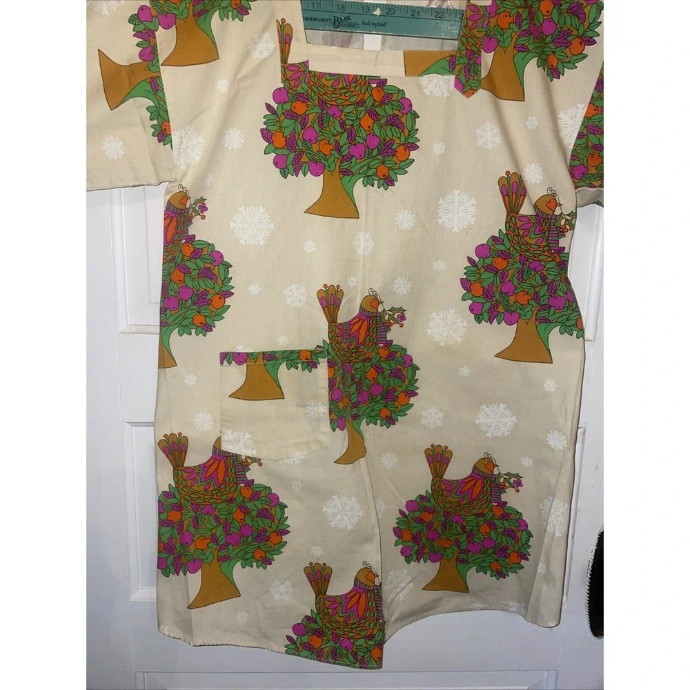 Design House Tie Back Smock Fruit Tree‎ Bird